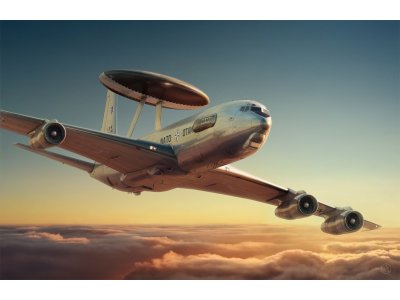 1:144 Roden 345 Boeing E-3 Sentry AWACS - Amerikaans Vliegtuig - Rod345 1 - ROD345