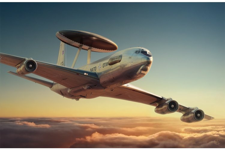1:144 Roden 345 Boeing E-3 Sentry AWACS - Amerikaans Vliegtuig - Rod345 1 - ROD345