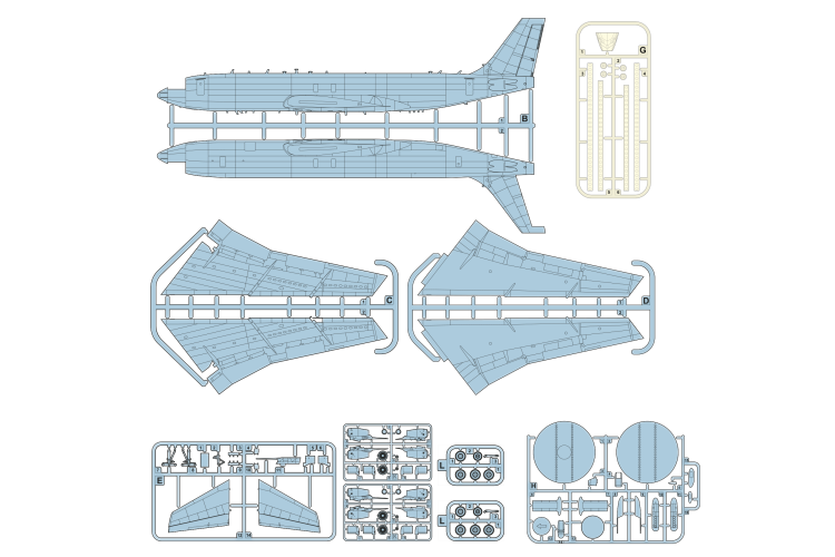 1:144 Roden 345 Boeing E-3 Sentry AWACS - Amerikaans Vliegtuig - Rod345 3 - ROD345