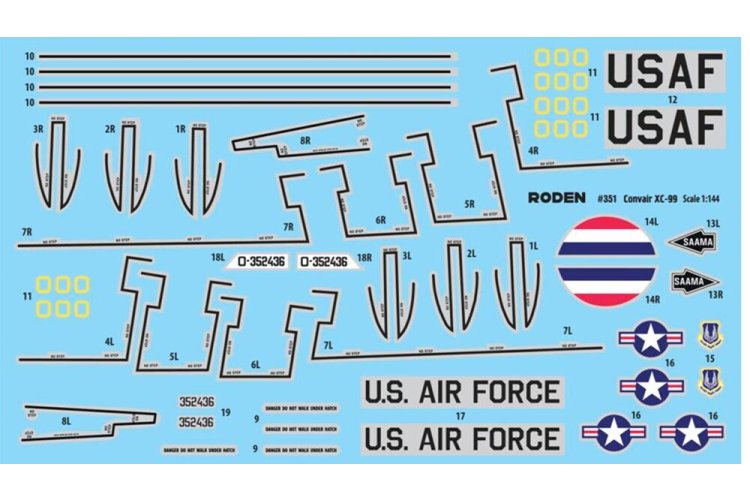 1:144 Roden 351 Convair XC-99 - Military Cargo Aircraft - Rod351 2 - ROD351