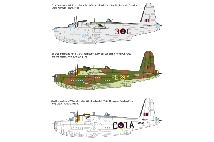 1:144 Roden 353 Short S.25 Sunderland Mk.III/V - Britse Maritieme Patrouillevliegboot - Rod353 2 - ROD353