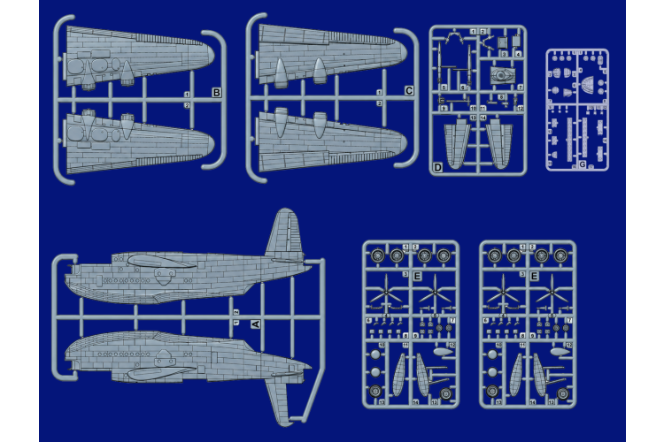1:144 Roden 353 Short S.25 Sunderland Mk.III/V - Britse Maritieme Patrouillevliegboot - Rod353 4 - ROD353