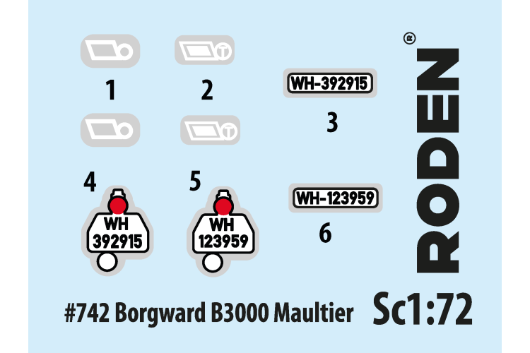 1:72 Roden 742 Borgward B3000 Maultier WWII - Duitse Halfrupsvrachtwagen - Rod742 2 - ROD742