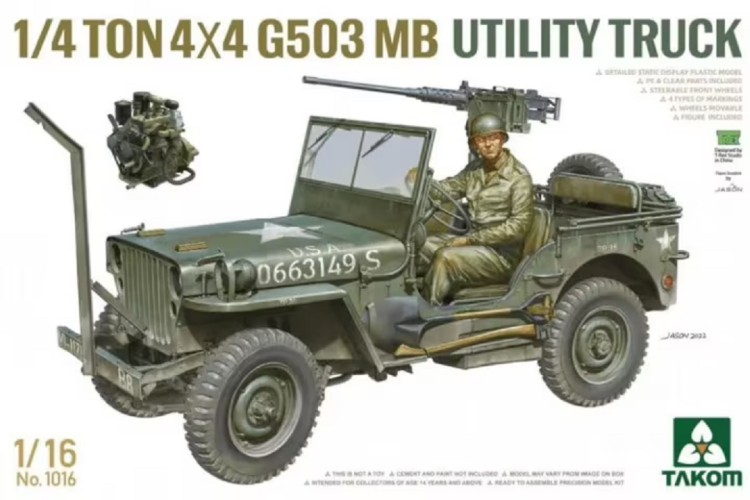 1:16 Takom 1016 1/4 Ton 4&times;4 G503 MB Utility Truck - Tak1016 1 - TAK1016