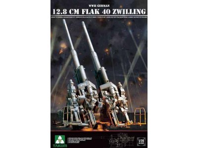 1:35 Takom 2023 12.8cm FlaK 40 Zwilling WWII - Duits Luchtafweerkanon - Tak2023 1 - TAK2023