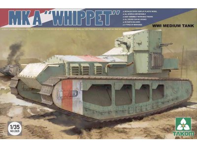 1:35 Takom 2025 Mk.A Whippet WWI - Britse Medium Tank - Tak2025 1 - TAK2025