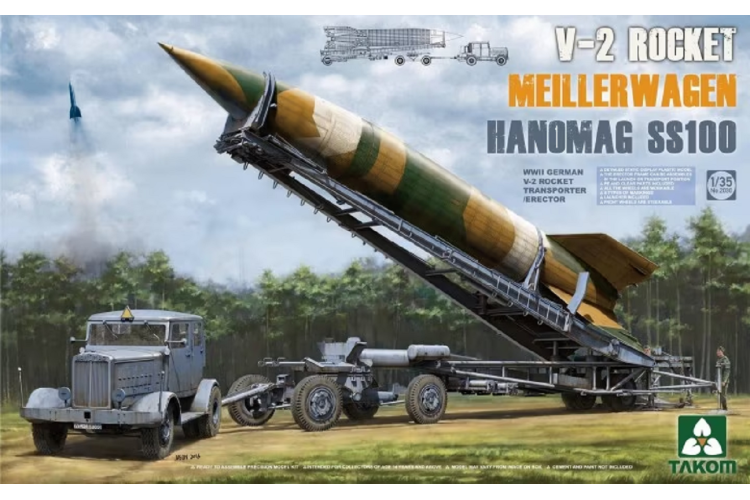 1:35 Takom 2030 V-2 Rocket Meillerwagen Hanomag SS100 - WWII German V-2 Rocket - Tak2030 1 - TAK2030