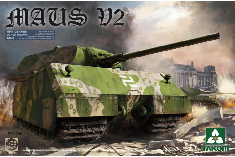 1:35 Takom 2050 WWII German Super Heavy Tank Maus V2 - Tak2050 - TAK2050