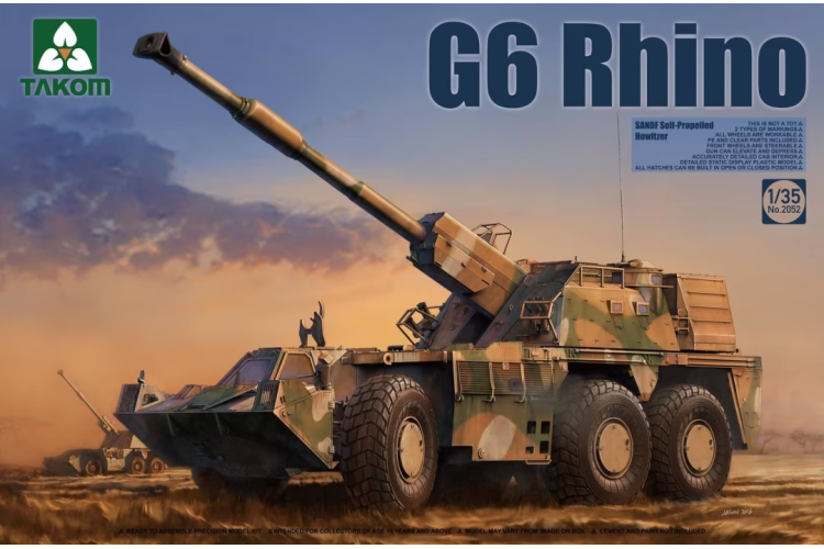 1:35 Takom 2052 G6 Rhino - SANDF Self-Propelled Howitzer - Tak2052 - TAK2052