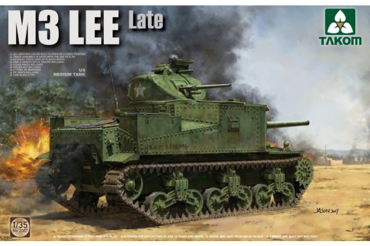 1:35 Takom 2087 M3 Lee Late WWII - Amerikaanse Middelzware Tank - Tak2087 1 - TAK2087