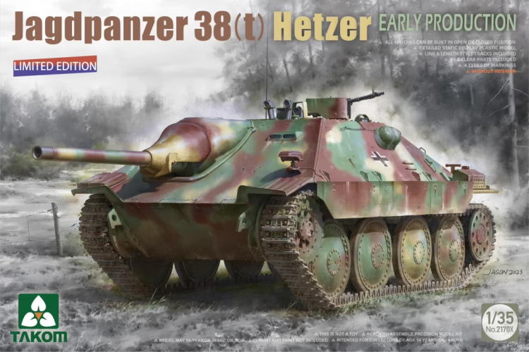 1:35 Takom 2170X Jagdpanzer 38(t) Hetzer Early Production - Limited Edition - Tak2170x - TAK2170X