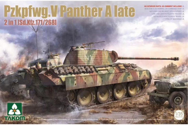 1:35 Takom 2176 Sd.Kfz. 171 Sd.Kfz. 267 Panther A Late 2in1 (171/168) - Tak2176 1 - TAK2176