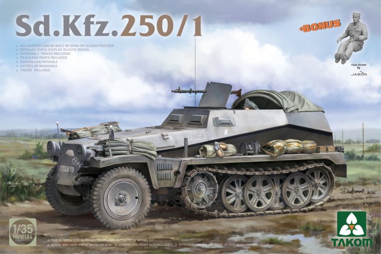 1:35 Takom 2184 Sd.Kfz.250/1 - Militair Voertuig - Tak2184 1 - TAK2184