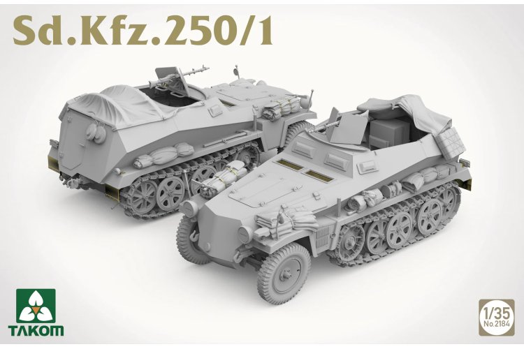 1:35 Takom 2184 Sd.Kfz.250/1 - Militair Voertuig - Tak2184 2 - TAK2184