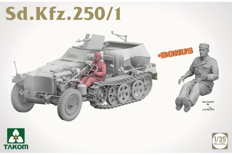 1:35 Takom 2184 Sd.Kfz.250/1 - Militair Voertuig - Tak2184 3 - TAK2184