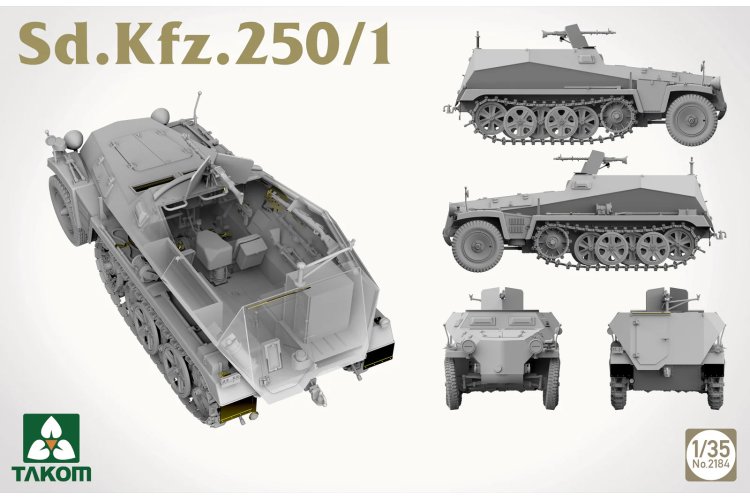 1:35 Takom 2184 Sd.Kfz.250/1 - Militair Voertuig - Tak2184 4 - TAK2184