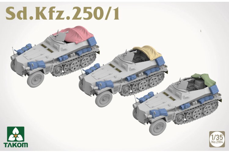 1:35 Takom 2184 Sd.Kfz.250/1 - Militair Voertuig - Tak2184 5 - TAK2184