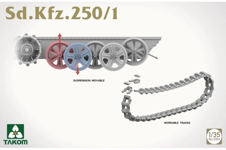 1:35 Takom 2184 Sd.Kfz.250/1 - Militair Voertuig - Tak2184 7 - TAK2184