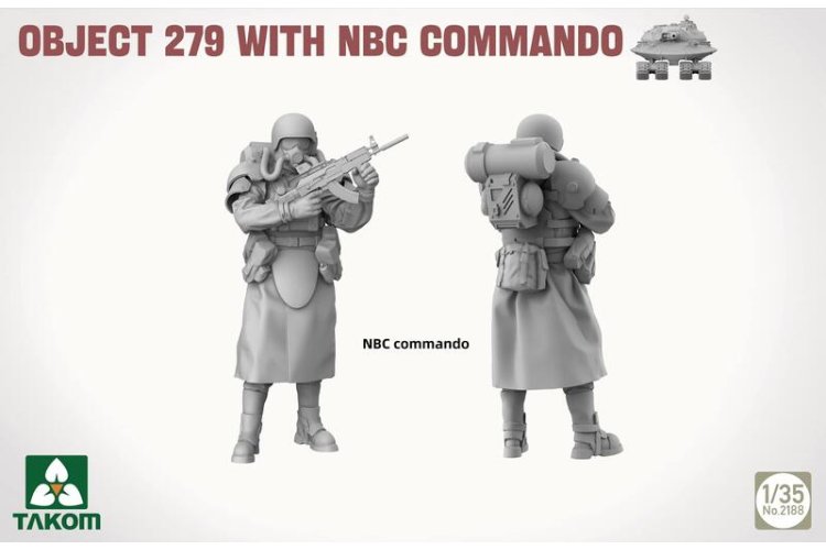 その他 TAKOM OBJECT 279 w/ NBC Commando 1/35 Takom Object 279 with NBC Command - 1:35 Model Kit