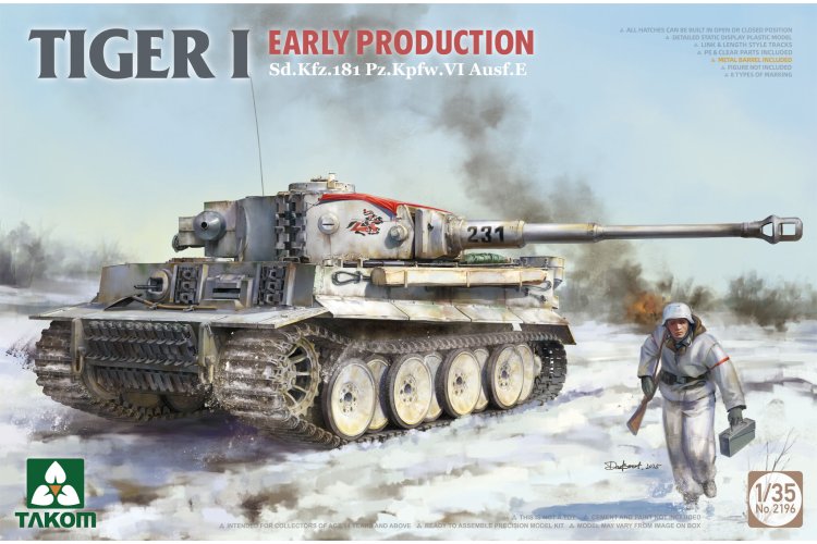 1:35 Takom 2195W TIGER I - Edition II - BIG BOX - 2 Tiger Tanks with 1/16 Michael Wittmann Figure - Tak2195w 2 - TAK2195W