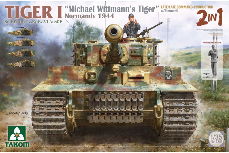 1:35 Takom 2201 Tiger I late productie met zimmerit Normandi&euml; 1944"Michael Wittmann's Tiger" - Tak2201 1 - TAK2201