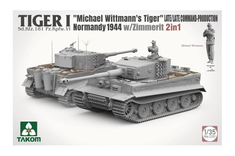 1:35 Takom 2201 Tiger I late productie met zimmerit Normandi&euml; 1944"Michael Wittmann's Tiger" - Tak2201 2 - TAK2201