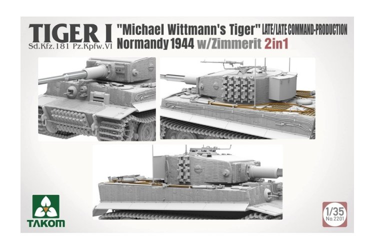 1:35 Takom 2201 Tiger I late productie met zimmerit Normandi&euml; 1944"Michael Wittmann's Tiger" - Tak2201 5 - TAK2201