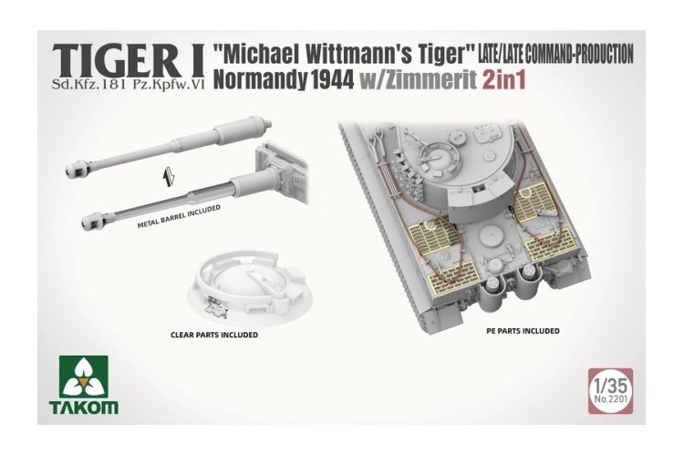 1:35 Takom 2201 Tiger I late productie met zimmerit Normandi&euml; 1944"Michael Wittmann's Tiger" - Tak2201 6 - TAK2201