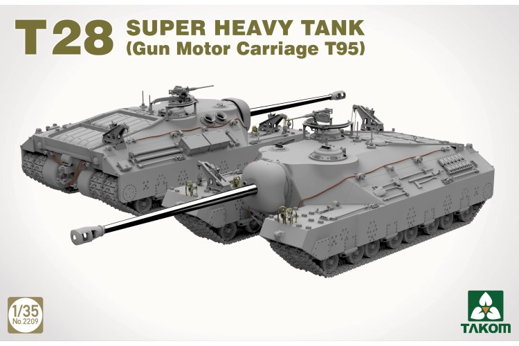 1:35 Takom 2209 T28 Super Heavy Tank &ndash; Gun Motor Carriage T95 &ndash; American Tank Destroyer - Tak2209 2 - TAK2209