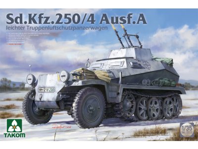 1:35 Takom 2211 Sd.Kfz.250/4 Ausf.A Leichter Truppenluftschutzpanzerwagen - Duits Luchtafweer Pantserinfanterievoertuig - Tak2211 1 - TAK2211