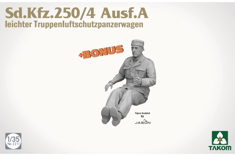1:35 Takom 2211 Sd.Kfz.250/4 Ausf.A Leichter Truppenluftschutzpanzerwagen - Duits Luchtafweer Pantserinfanterievoertuig - Tak2211 7 - TAK2211