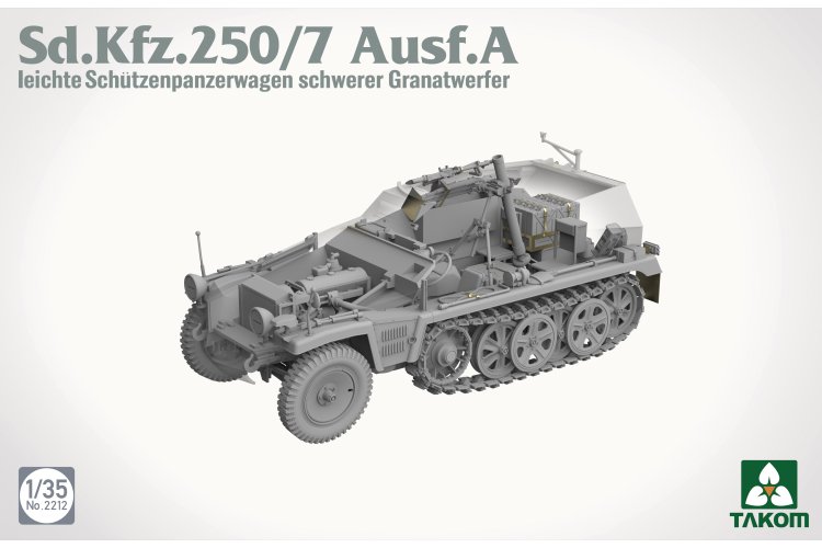 1:35 Takom 2212 Sd.Kfz.250/7 Ausf.A Leichter Sch&uuml;tzenpanzerwagen - Schwerer Granatwerfer - Duits Mortier Pantserinfanterievoertuig - Tak2212 5 - TAK2212