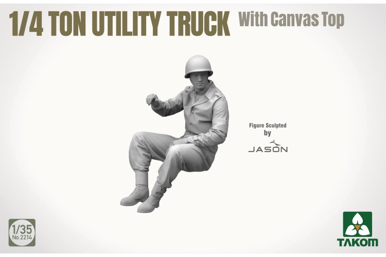 1:35 Takom 2214 Willys MB 1/4 Ton Utility Truck met Canvas Dak WWII - Amerikaans Militair Terreinvoertuig - Tak2214 6 - TAK2214