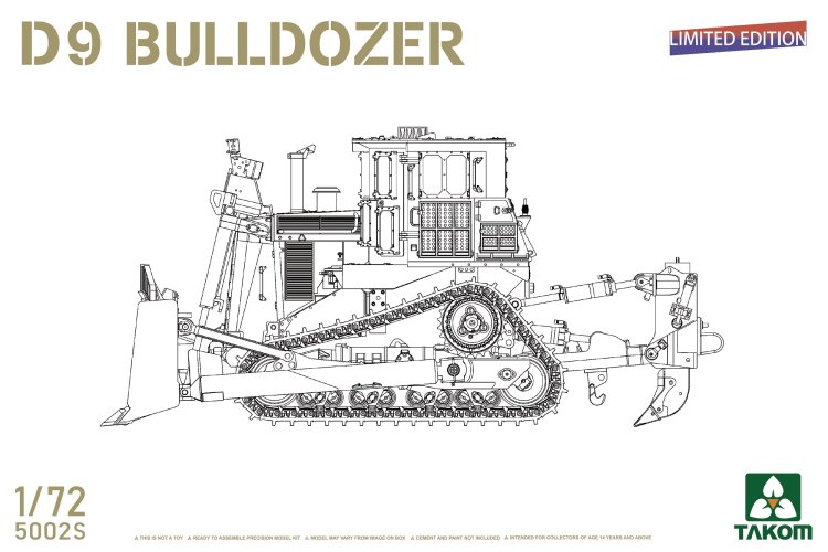 1:72 Takom 5002S Caterpillar D9 Bulldozer - Bouwvoertuig - Limited Edition - Tak5002s 1 - TAK5002S
