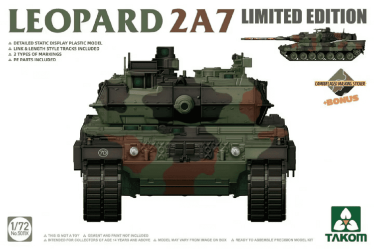 1:72 Takom 5011X Leopard 2A7 Tank - Tak5011x 1 - TAK5011X