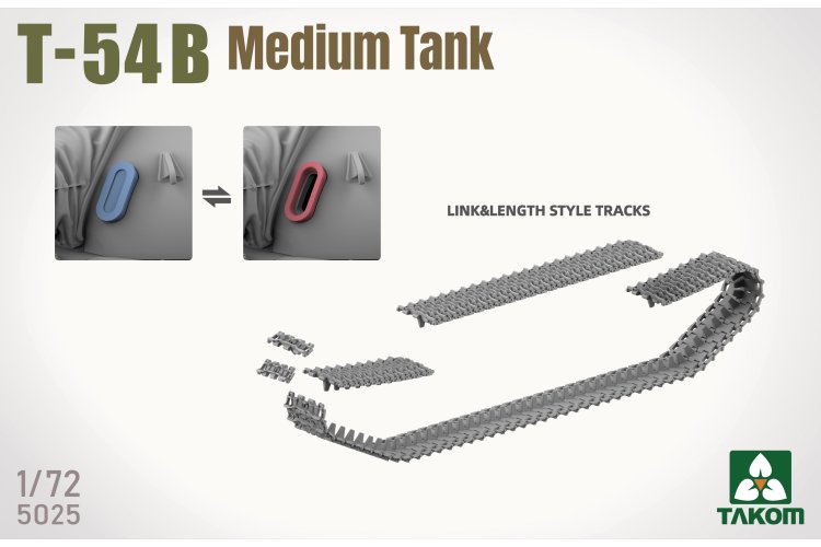 1:72 Takom 5025 T-54B - Sovjet Middelzware Tank - Tak5025 4 - TAK5025