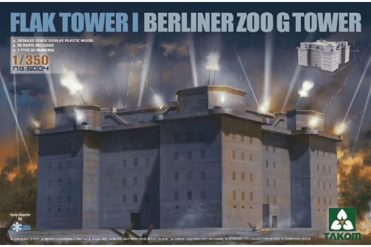 1:350 Takom 6004 Flak Tower I Berliner Zoo G Tower - Tak6004 1 - TAK6004