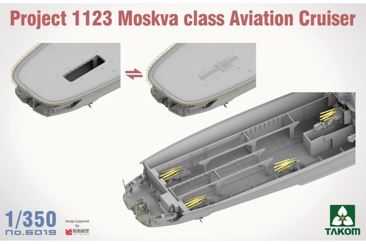 1:350 Takom 6019 Project 1123 Moskva Class Aviation Cruiser - Sovjet Helikopterkruiser - Tak6019 5 - TAK6019