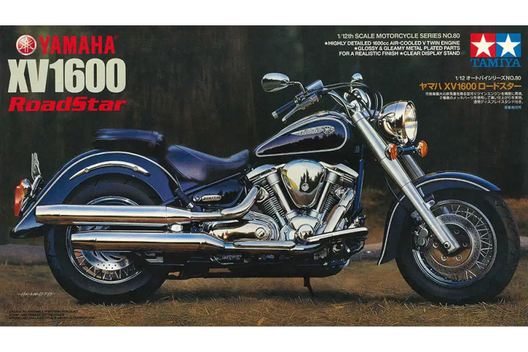 1:12 Tamiya 14080 Yamaha XV1600 Road Star 1999 - Japanse Cruiser Motorfiets - Tam14080 1 - TAM14080
