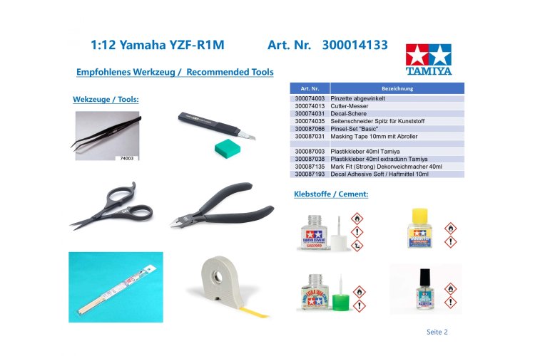 1:12 Tamiya 14133 Yamaha YZF-R1M - Tam14133 3 - TAM14133