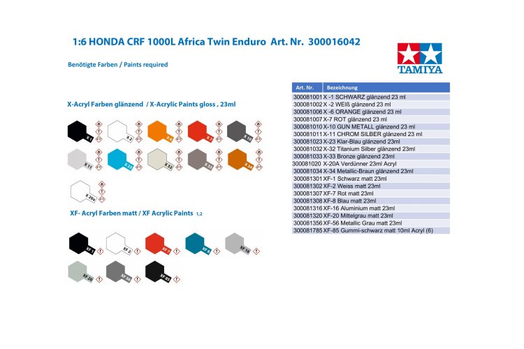 1:6 Tamiya 16042 Honda CRF1000L Africa Twin - Tam16042 2 1 - TAM16042