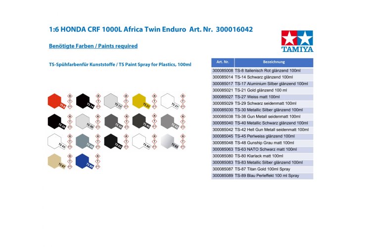 1:6 Tamiya 16042 Honda CRF1000L Africa Twin - Tam16042 3 1 - TAM16042