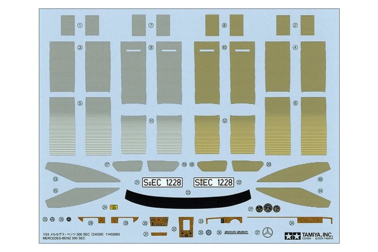 1:24 Tamiya 24029 Mercedes-Benz 500SEC - CL-Klasse (C126) - Luxe Coup&eacute; - Auto - Tam24029 7 - TAM24029