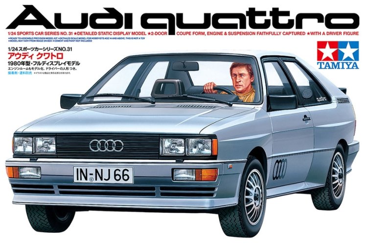 1:24 Tamiya 24031 Audi Quattro &ndash; Coupe &ndash; Car - Tam24031 1 - TAM24031
