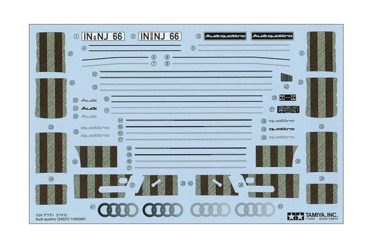 1:24 Tamiya 24031 Audi Quattro &ndash; Coupe &ndash; Car - Tam24031 7 - TAM24031