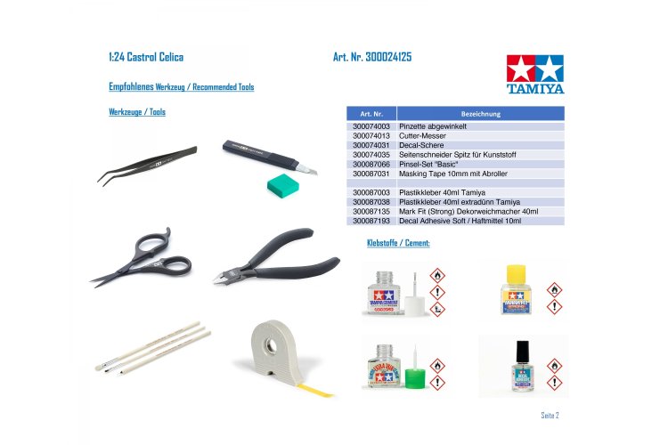 1:24 Tamiya 24125 Castrol Toyota Celica GT-Four - 93 Monte-Carlo Rally Winner - Tam24125 3 - TAM24125