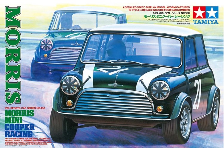 1:24 Tamiya 24130 Morris Mini Cooper Racing - Britse Raceauto - Tam24130 1 - TAM24130