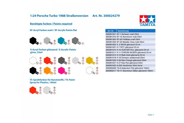 1:24 Tamiya 24279 Porsche Turbo 1988 Roadversion - Tam24279 2 1 - TAM24279
