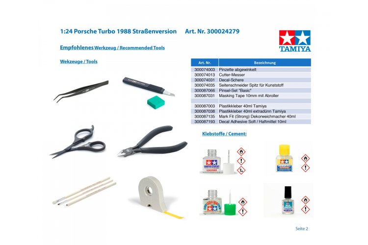 1:24 Tamiya 24279 Porsche Turbo 1988 Roadversion - Tam24279 3 - TAM24279