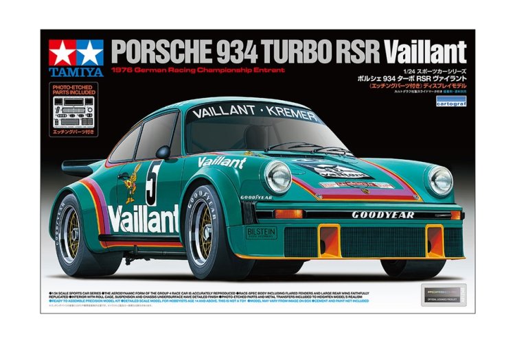 1:24 Tamiya 24334 Porsche 934 Turbo RSR Vaillant Kremer Racing - Duitse Raceauto - Tam24334 1 - TAM24334